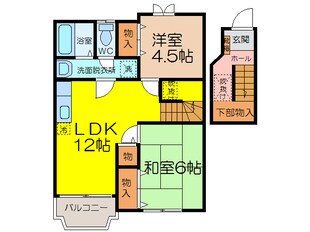 メゾンブルーメの物件間取画像